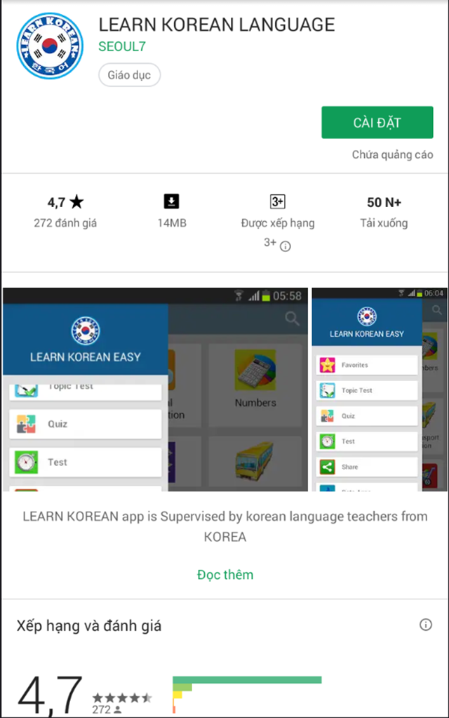 Phần mềm học tiếng Hàn Quốc 15