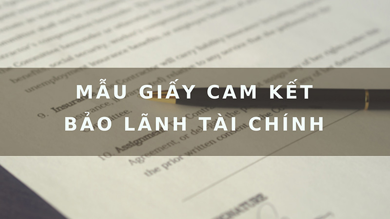 Cam kết bảo lãnh tài chính