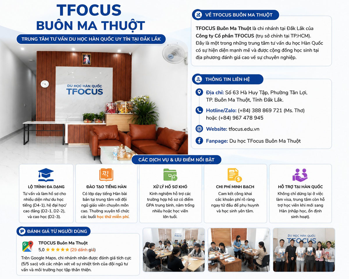 Du học Hàn Quốc TFOCUS