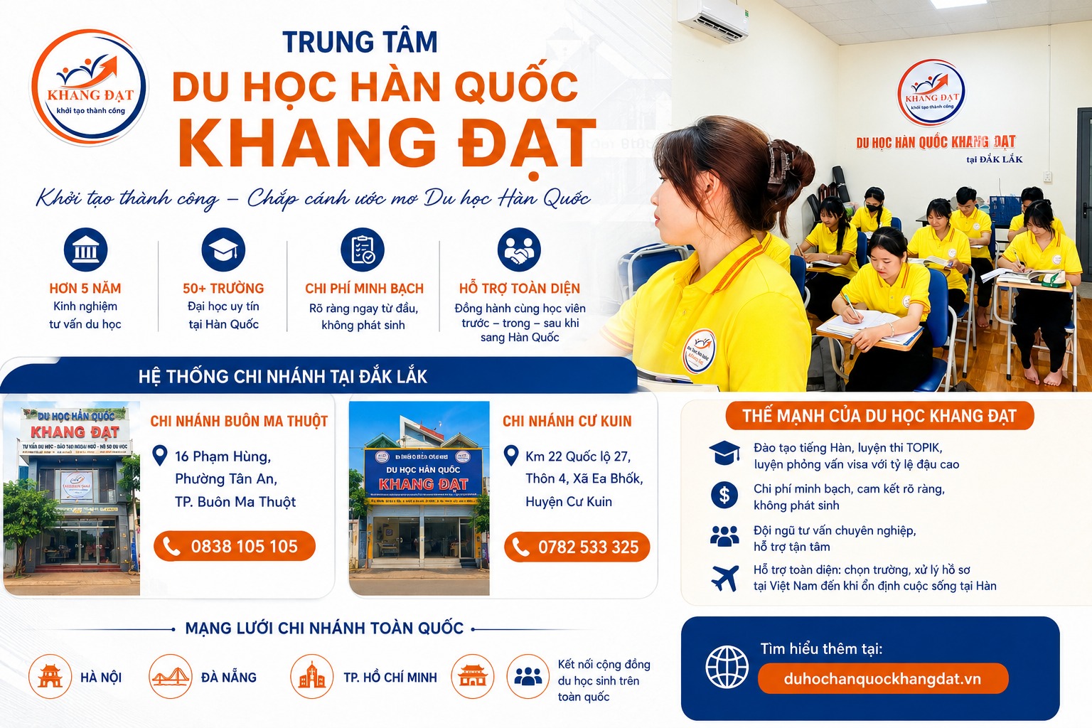 Trung tâm du học Hàn Quốc Khang Đạt