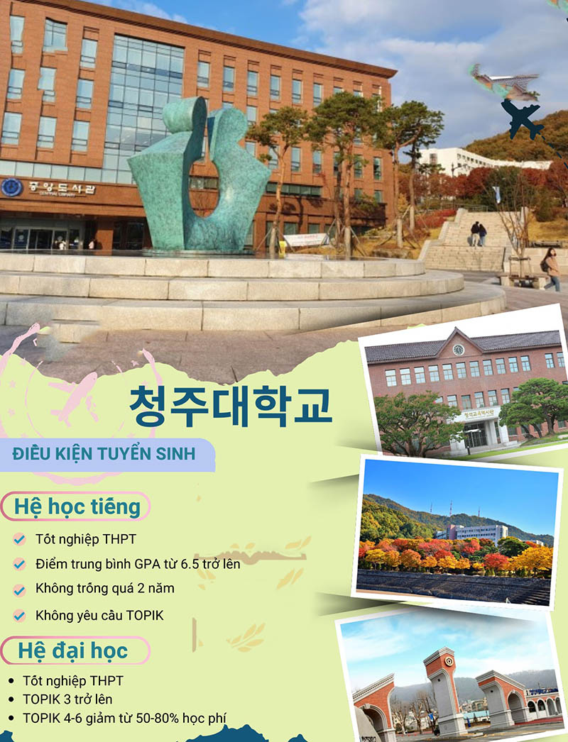 Điều kiện nhập học Đại học Cheongju